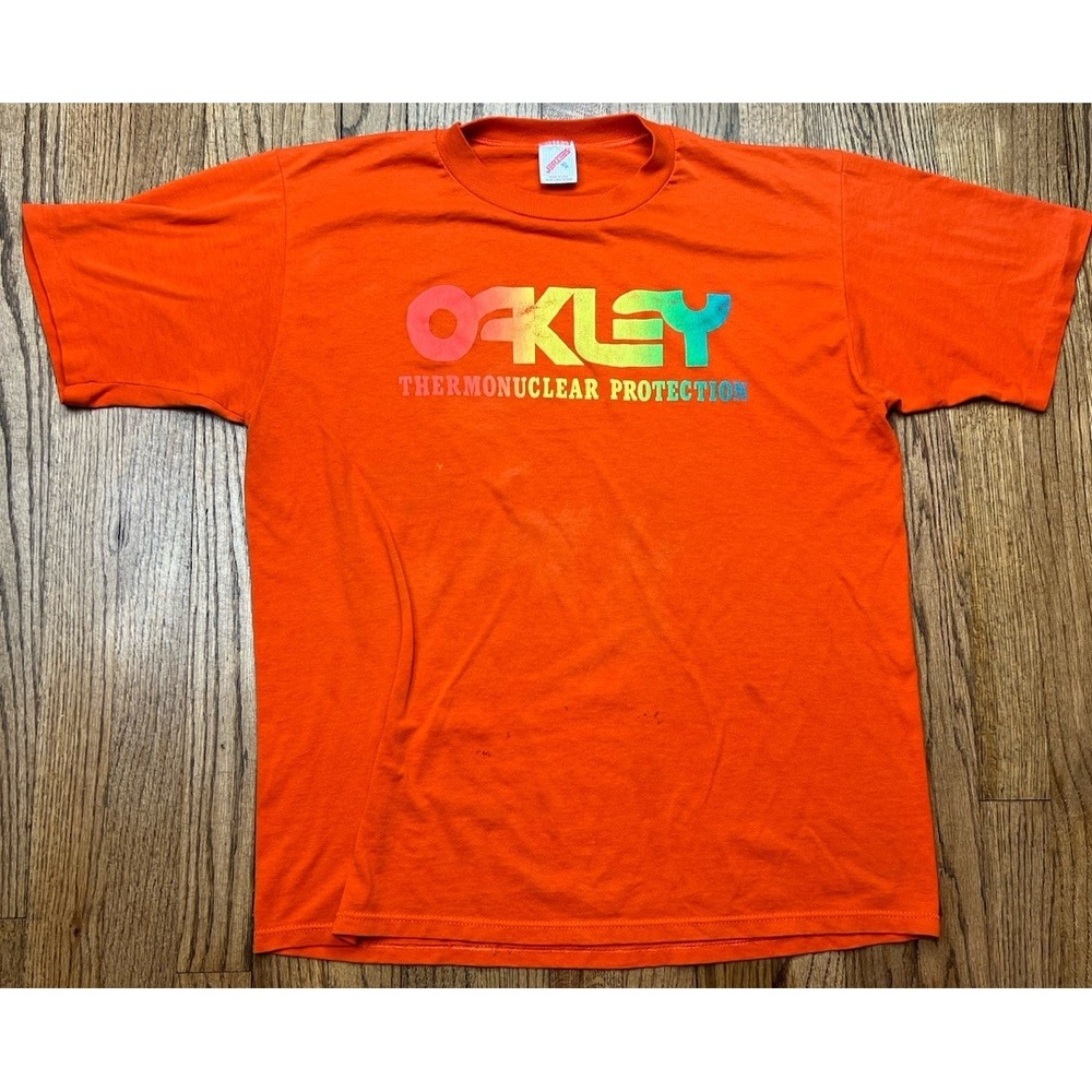 Vintage Oakley Thermonuclear Protection Promo Single Stitch Men's Size XL‎
